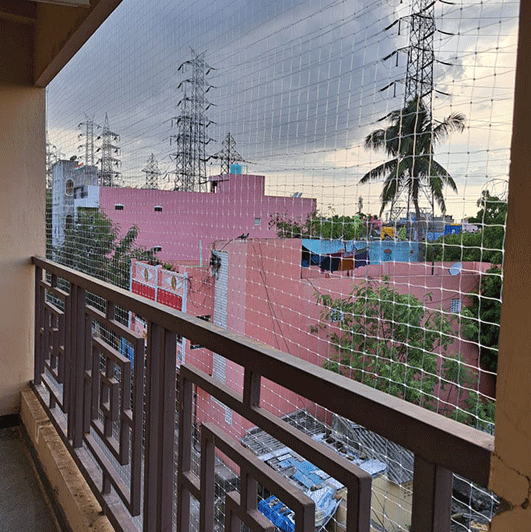 Balcony-Pigeon-nets-Installation-In-T. Nagar