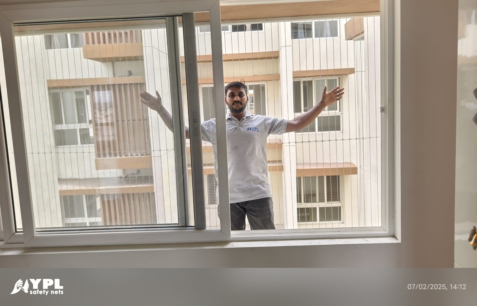 Invisible grill for windows in Chennai by YPL Safety Nets