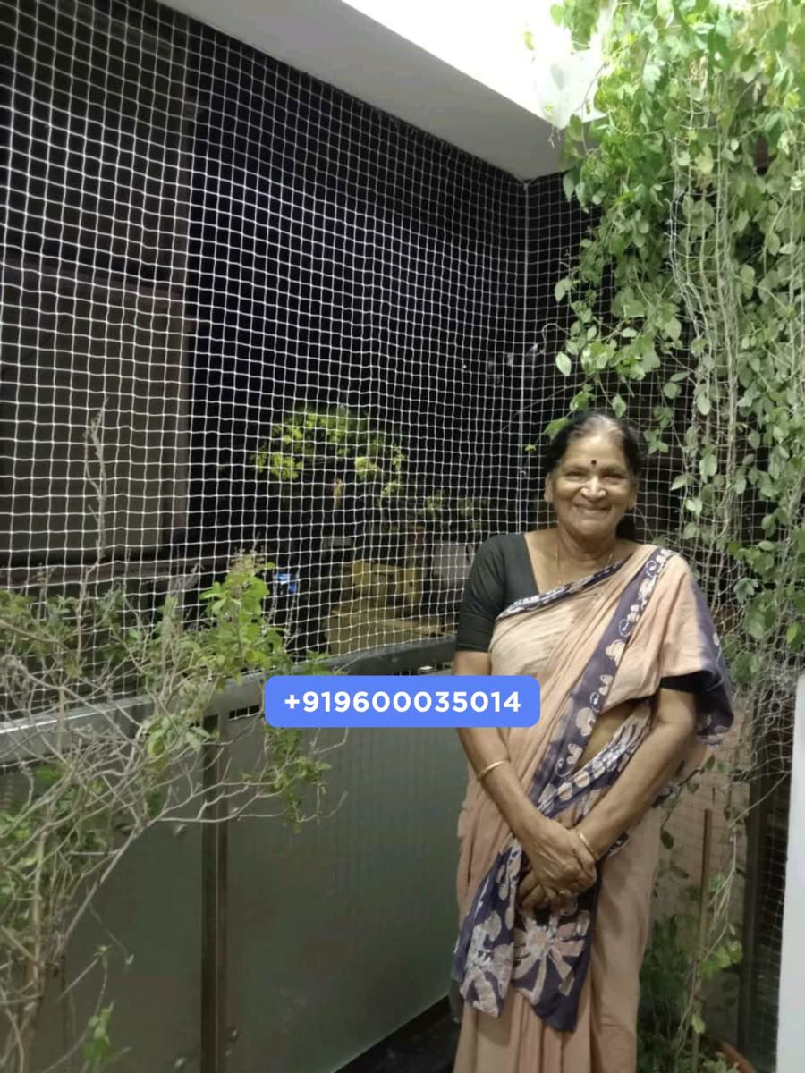 Balcony safety nets fitted in a Chennai apartment by YPL Safety Nets – project 23