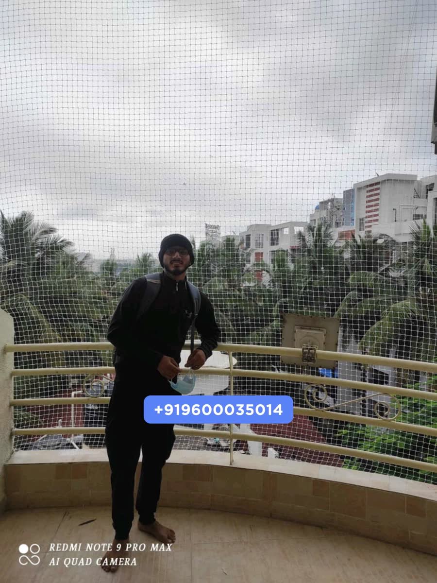 Balcony safety nets fitted in a Chennai apartment by YPL Safety Nets – project 27