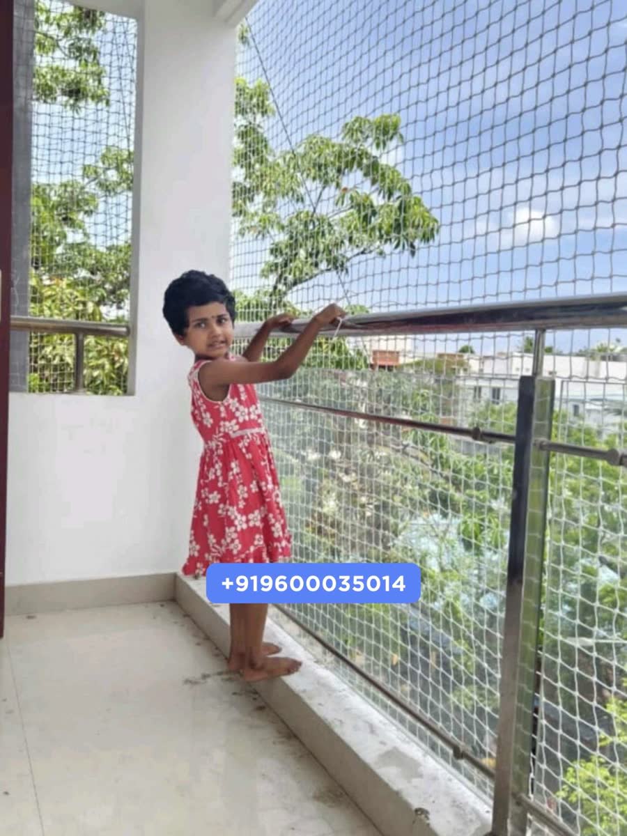 Invisible Grill Installation for Child Safety in Chennai installed by YPL Safety Nets – photo 3