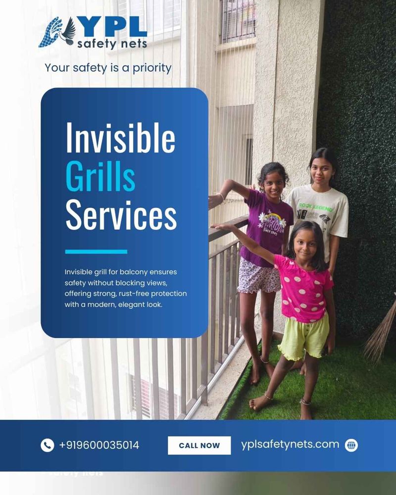 Invisible Grills for an Apartment Balcony in Siruseri: Our Recent Work