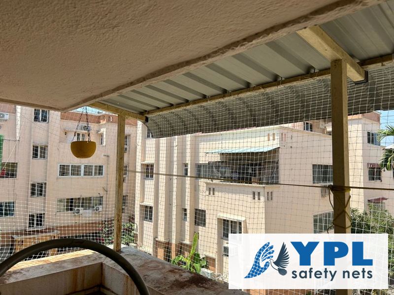 Pigeon net for balconies installed in Chennai by YPL Safety Nets – recent work 6